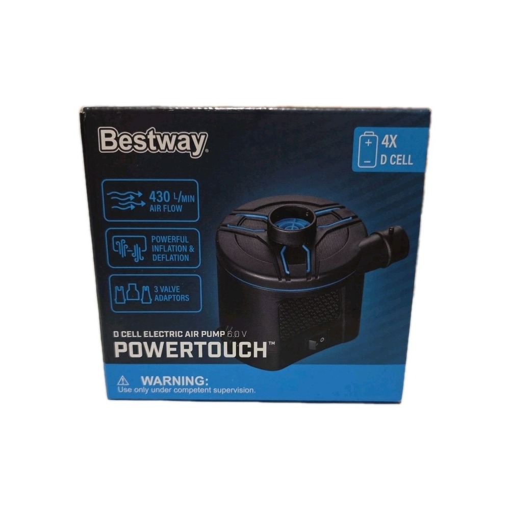 Bestway Powertouch D Cell Electric Air Pump With 3 Valve Adapters